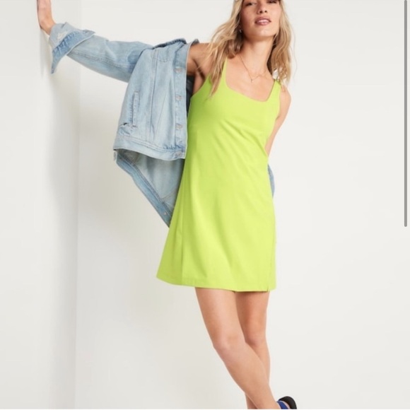 Old Navy Power-soft Neon Green Workout Dress Size S - Picture 2 of 5